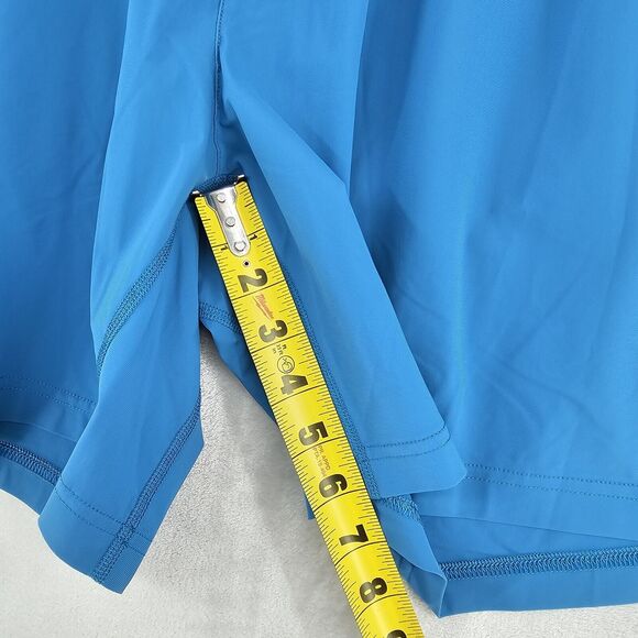 RHONE Athletic Gym Shorts Mens 2XL XXL Bleu Drawstring‎ Polyester - Picture 7 of 8